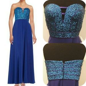 NEW!! Silk combo Design strapless dress Si…